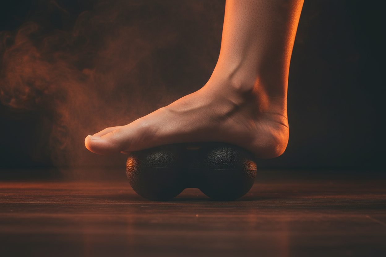 Peanut ball under foot