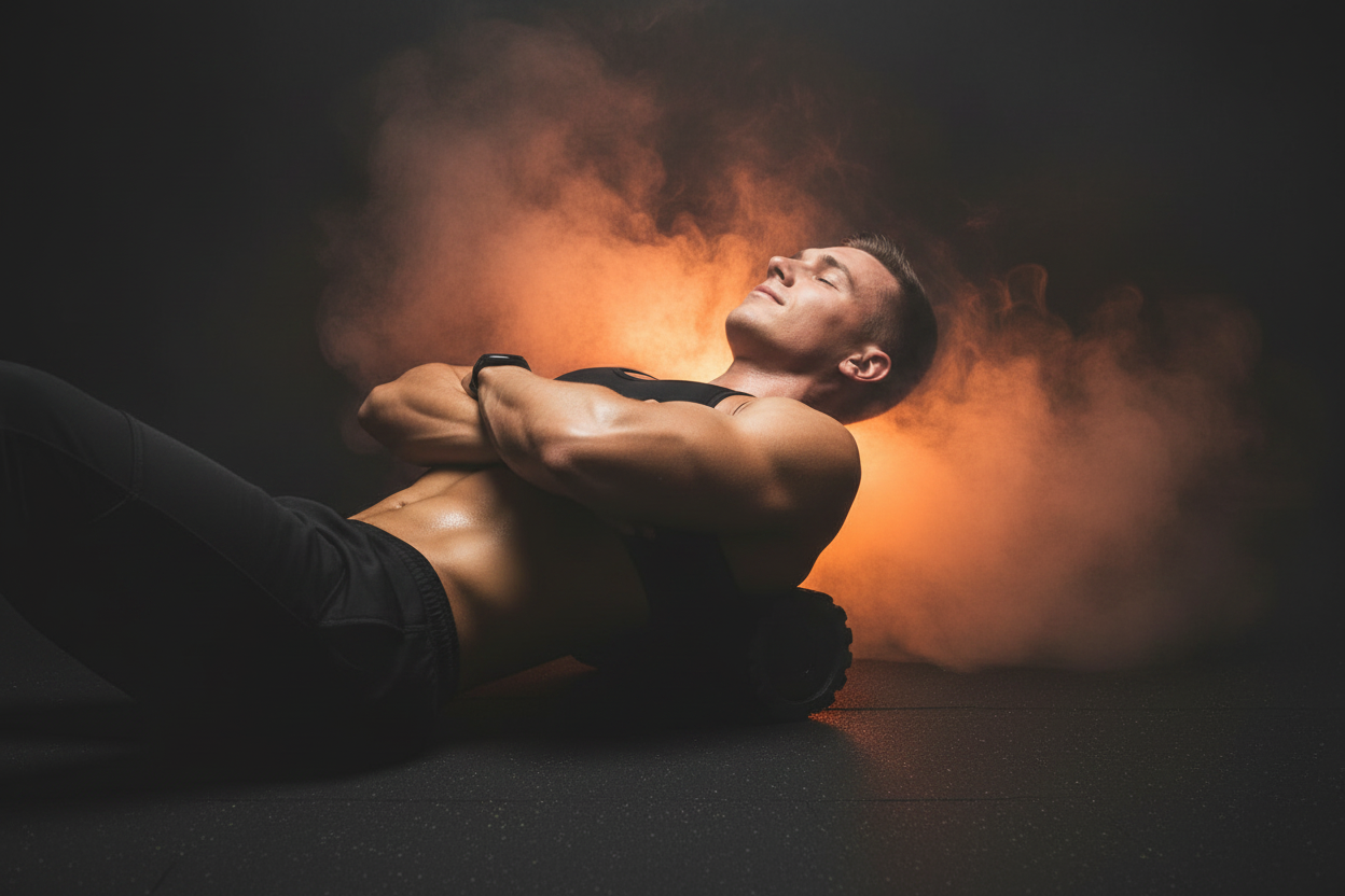 Foam roller on back