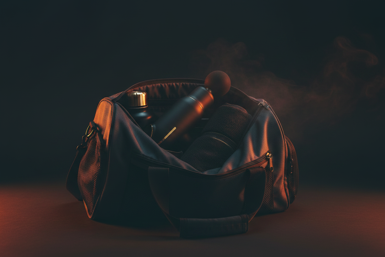 Mini gun in gym bag
